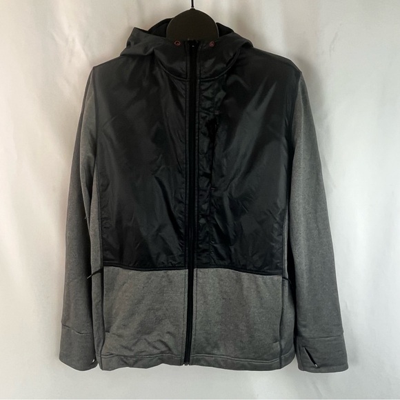 SmartWool Hybrid Merino Blend Zip-Up Hoodie Jacket with Thumb Holes Size L - Picture 10 of 12